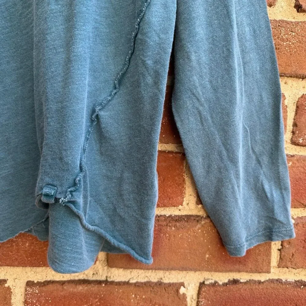 Free People We The Free Women’s Long Sleeve Regan Tee blue XL NEW